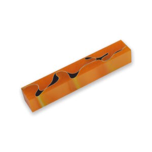Orange & Black with White Line - pen blank