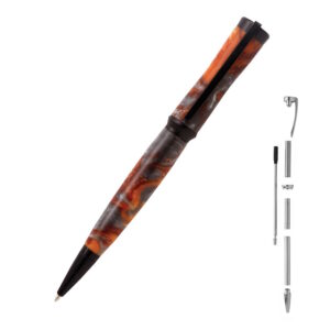 Concava TWIST Pen Kit: Black Enamel