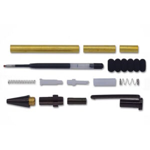 Contoured Rubber CLICK Pen Kit: Gun Metal