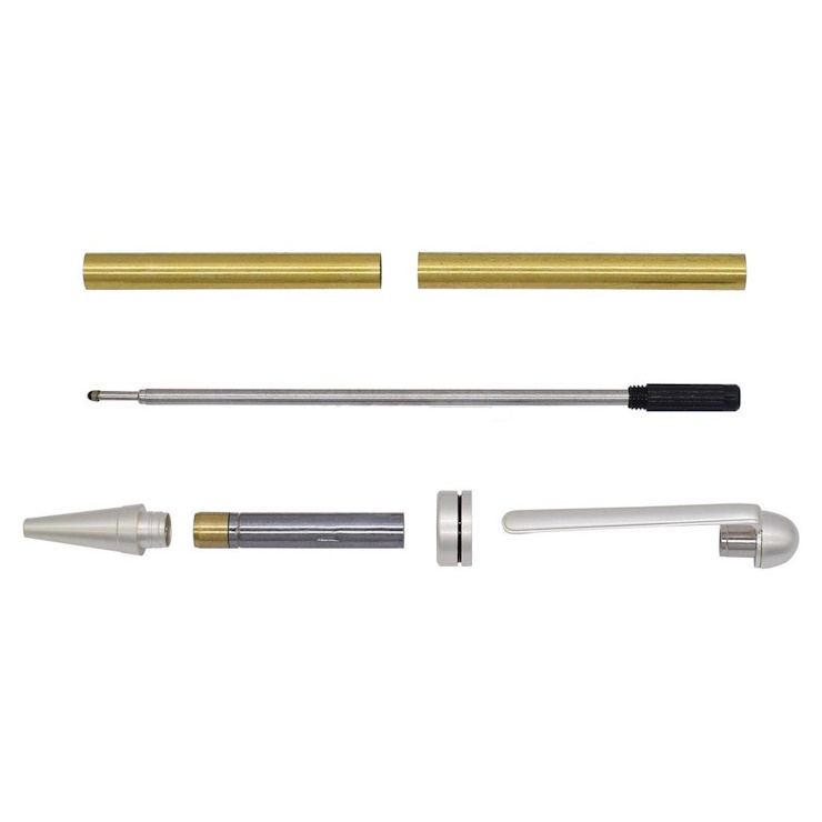 Euro TWIST Pen Kit Satin Silver