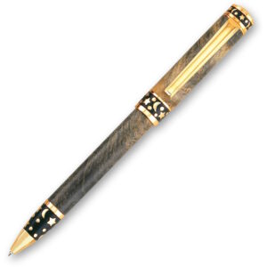 Sculpted Midnight TWIST Pen Kit: 24Kt Gold
