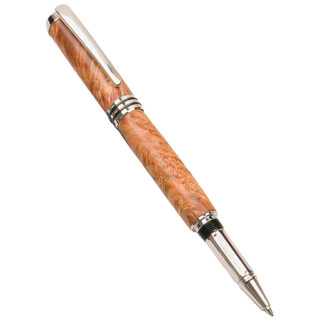 Tycoon ROLLERBALL Pen Kit - Rhodium