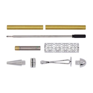 Euro Filigree TWIST pen kit - Chrome