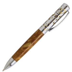 Filigree TWIST pen kit - Chrome / Satin Gold