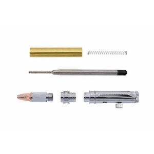 Hexagonal Knob CLICKER Pen Kit: Chrome