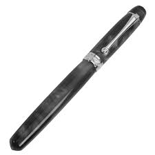 Jr Majestic CLOSED END FOUNTAIN Pen Kit: Rhodium & Black Titanium