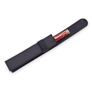 Leather Pen Wallet - Single (Black)