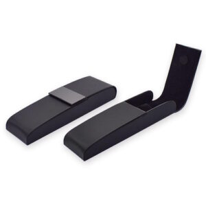 Magnetic Leather Pen Box: Black (Double)