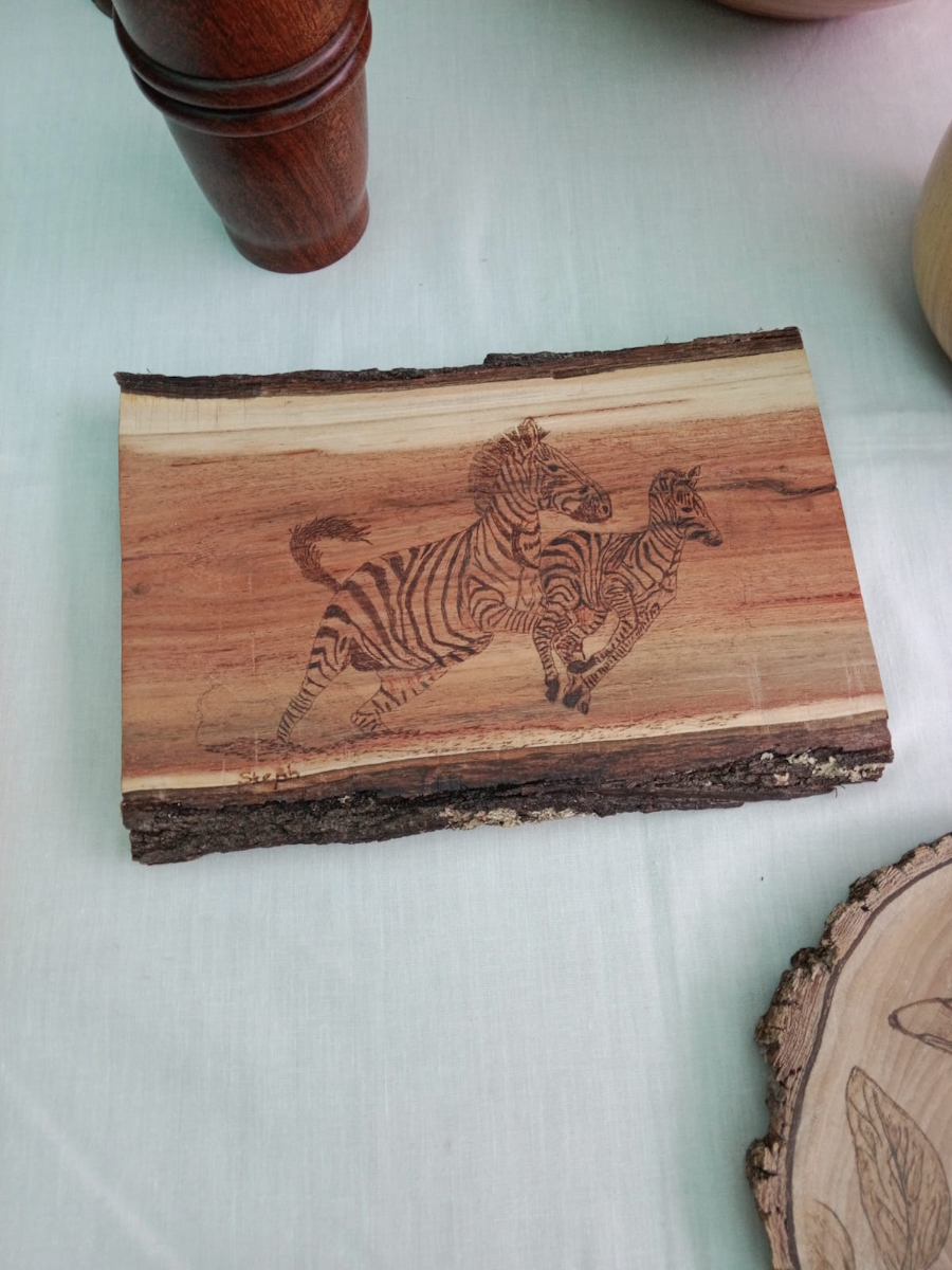 pta woodworkers project 28 february 2026 - 2 products visible zebra carvings